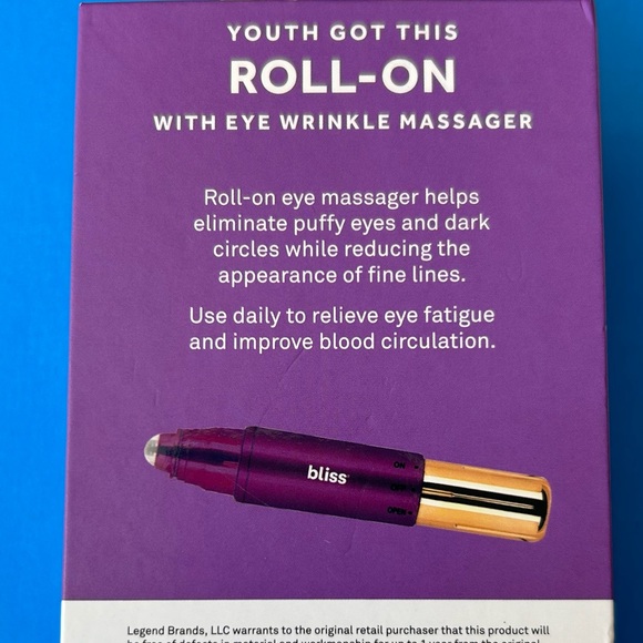 Bliss Youth Got This Roll-On with Eye Wrinkle Massager NIB - Picture 3 of 7